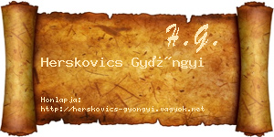 Herskovics Gyöngyi névjegykártya